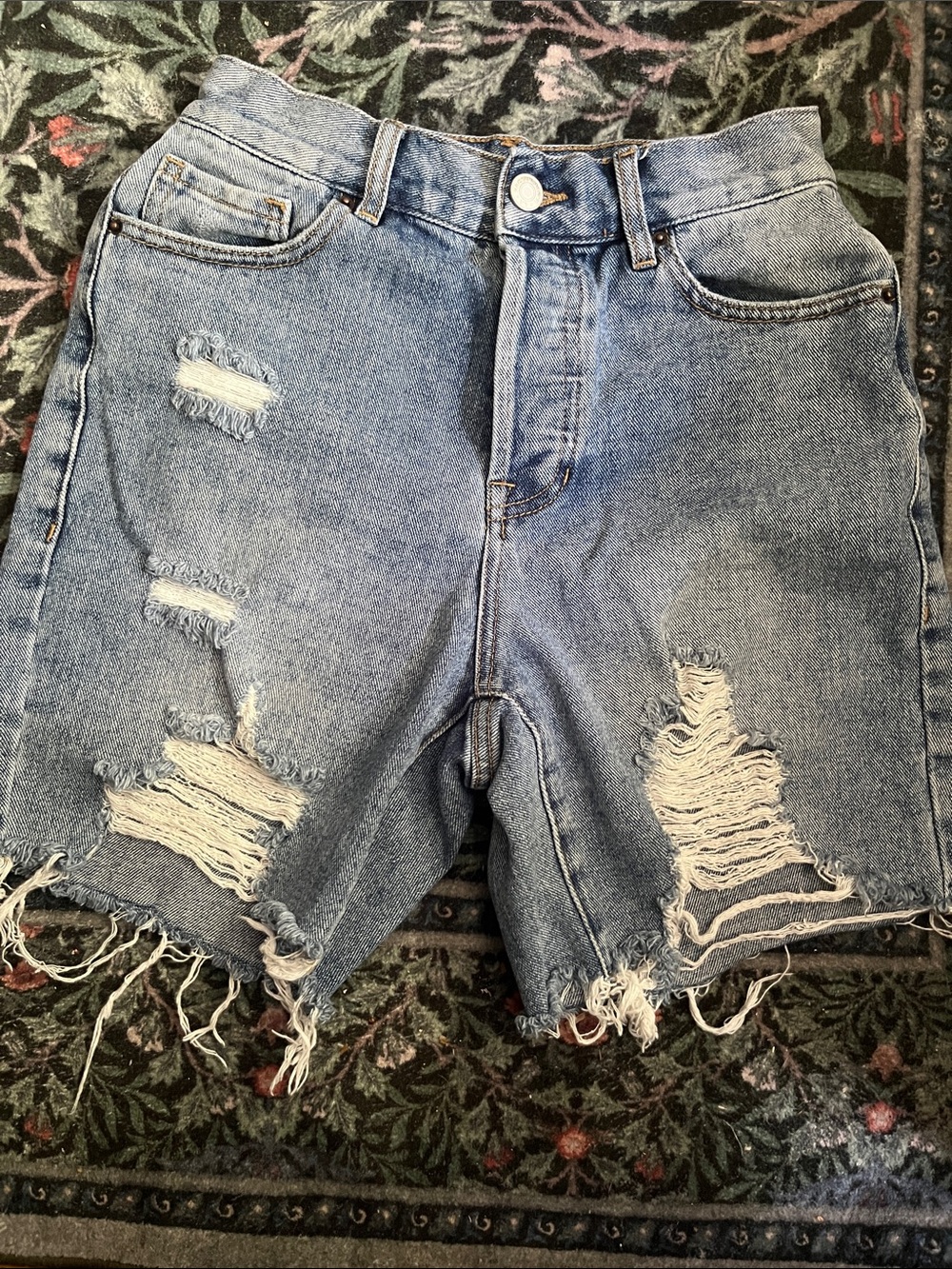 PacSun Light Blue High Rise Boy Shorts